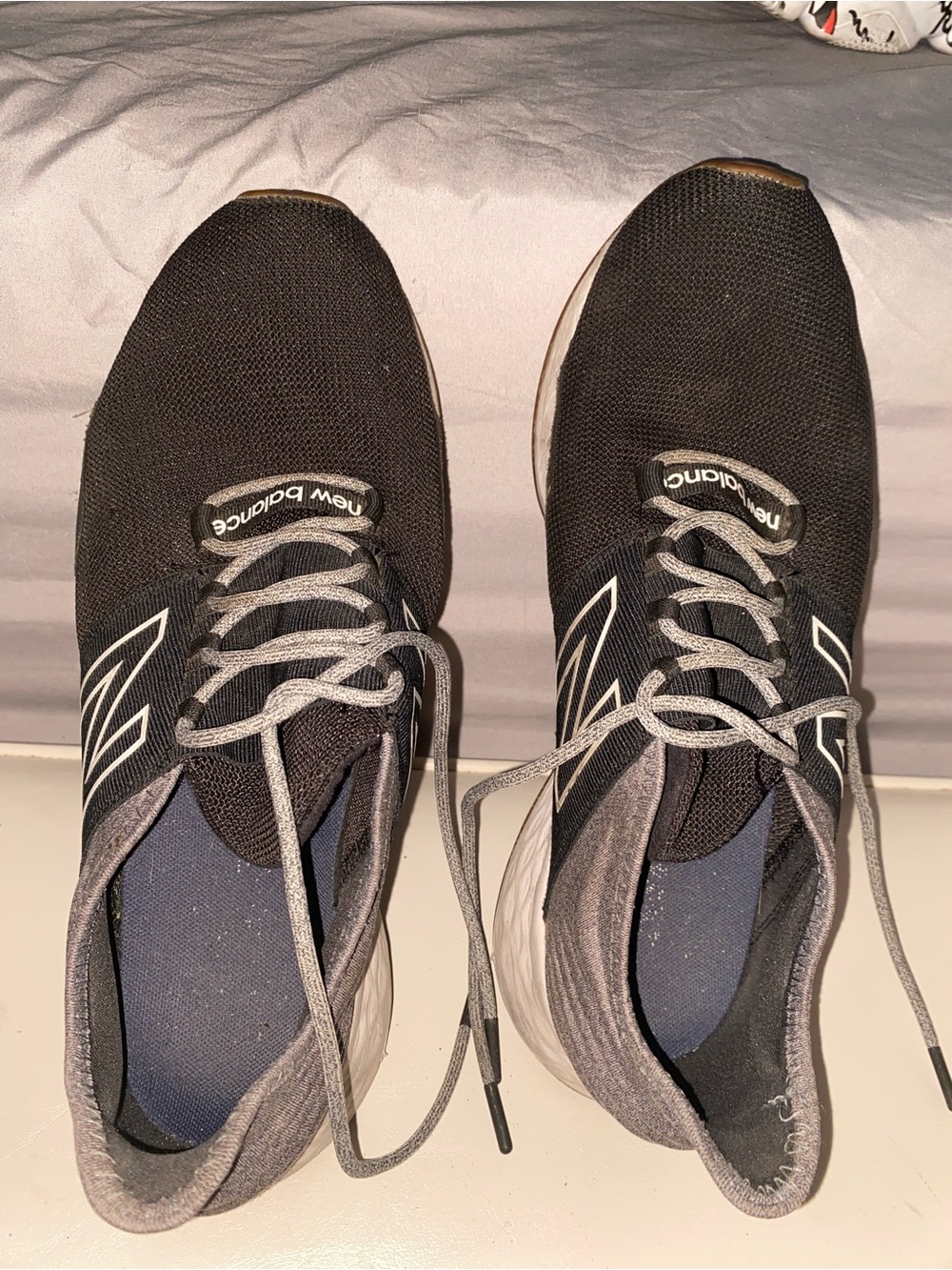 New Balance Men’s Black and Gray Athletic Running Shoes